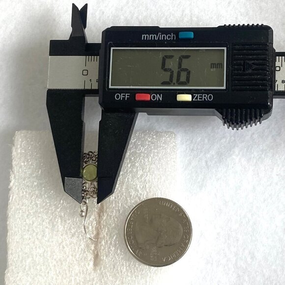 Sterling Silver 925 Celtic Infinity Knot Round Filigree Peridot Dangle Earrings - Picture 13 of 16